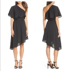 Charles Henry One Shoulder Cocktail Dress xsmall